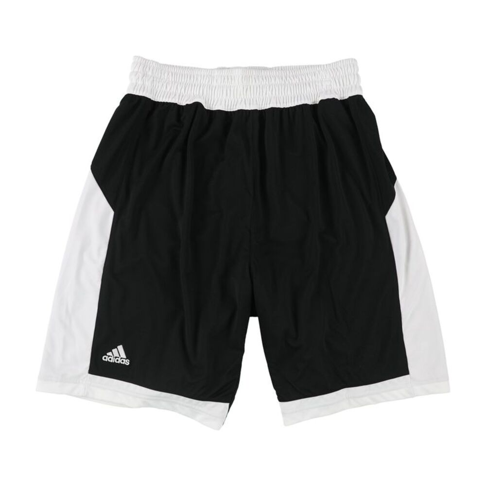 Adidas Mens 2-Tone Athletic Workout Shorts, Black, 2XL, DM